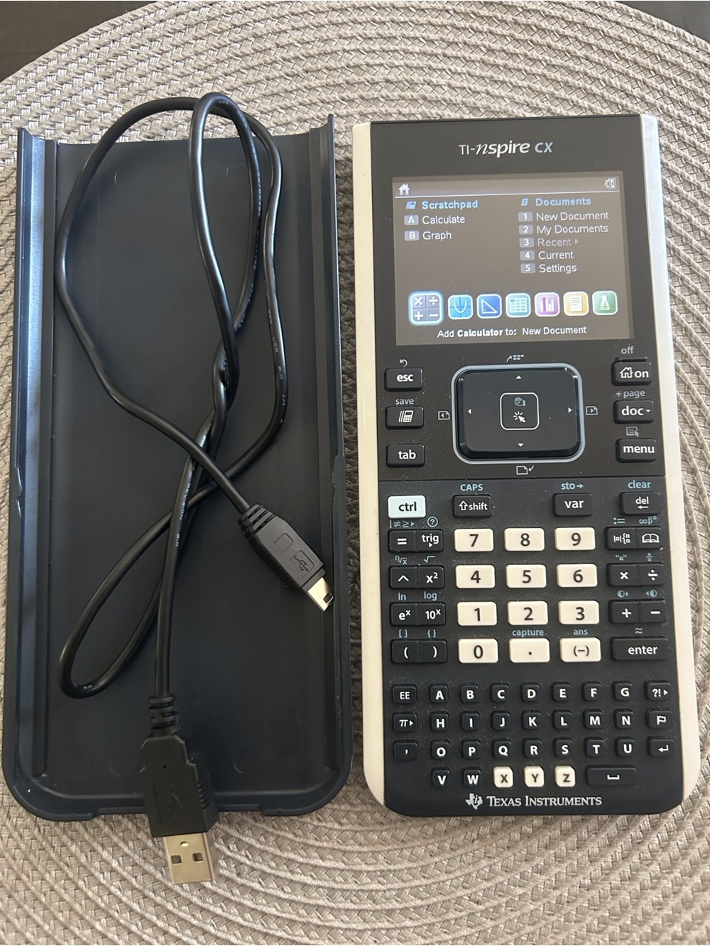Texas Instruments TI-nspire CX Graphing Calculator in Black and White